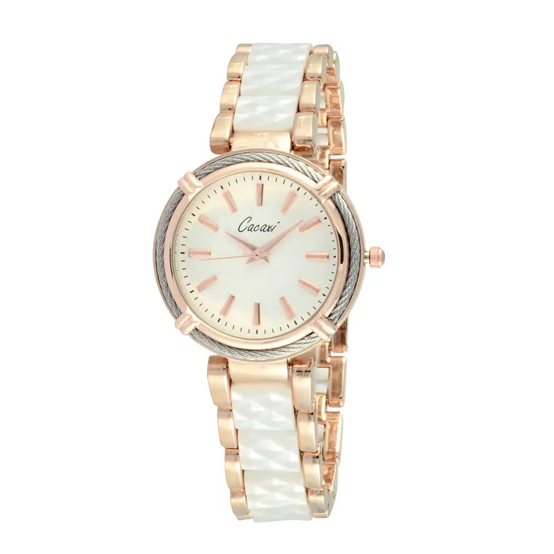 Simple Style Classic Style Solid Color Jewelry Buckle Quartz Watch