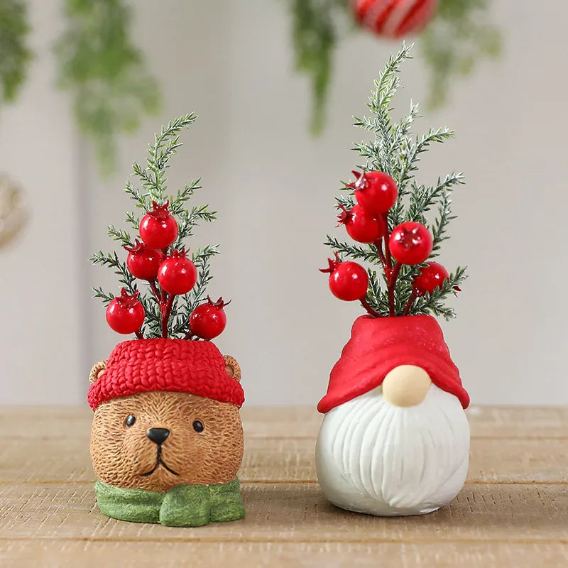 St. Far New Resin Christmas Dwarf Doll Santa Snowman Decoration Modern Artistic European Style Christmas Decorations Ornaments