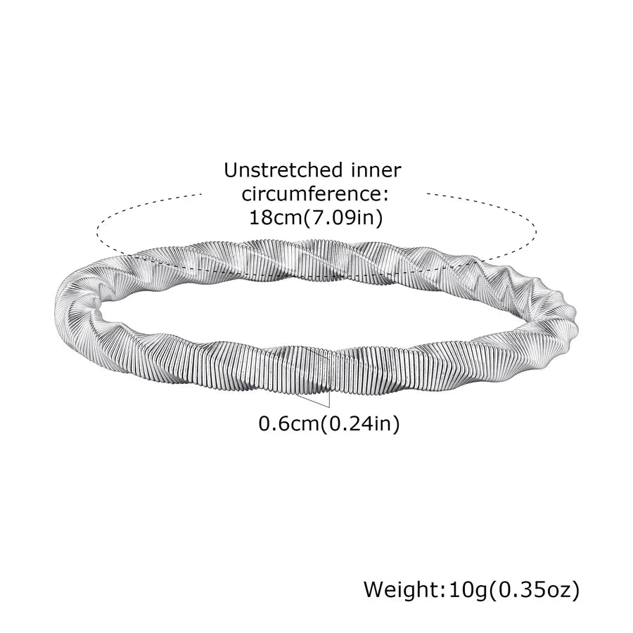 Vacation Modern Style Solid Color 201 Stainless Steel Men's Bangle Men Chain Bracelets