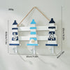 Casual Marine Style Starfish Ship Rudder Wood Iron pendant Hooks Wall Art