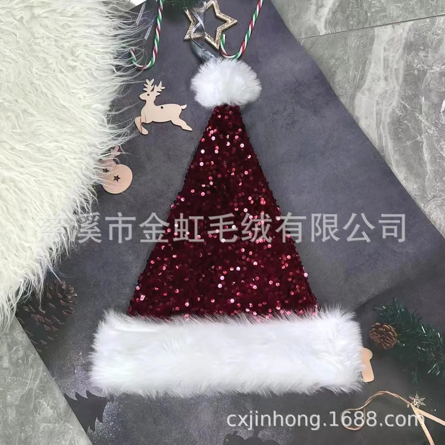 Christmas Basic Simple Style Color Block Nonwoven Party Festival christmas hat
