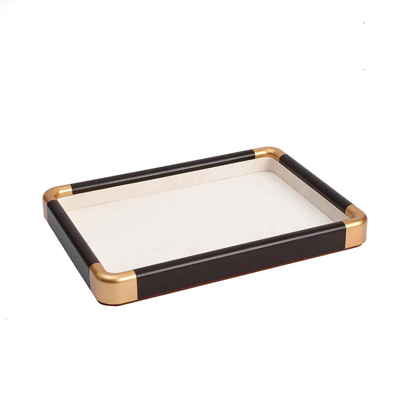1 Piece solid wood Flannel Elegant Simple Style Geometric Color Block Jewelry Display Jewelry Rack