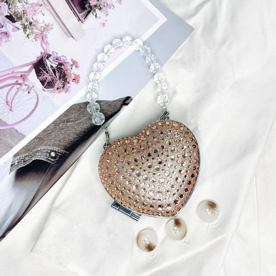 Women's Mini Acrylic Heart Shape Streetwear Heart-shaped Magnetic Buckle Shoulder Bag Handbag