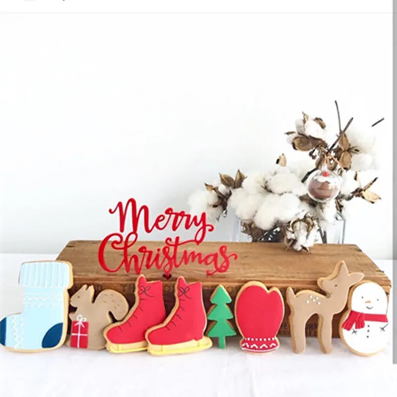 Christmas Letter Arylic Party Cake Decorating Supplies