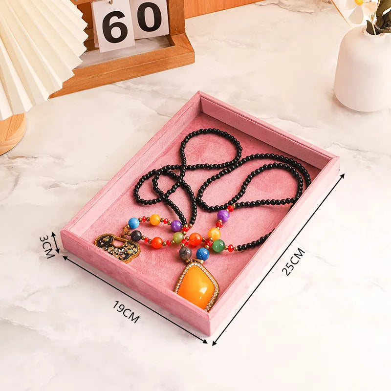 in Stock Pink Flannel Jewelry Stand Necklace Earring Ring Pendant Stand Jewelry Store Shooting Display Stand