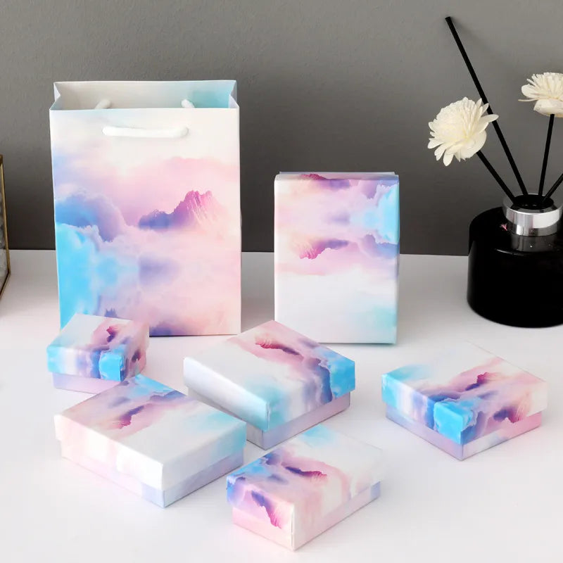 1 piece fashion solid color paper jewelry boxes