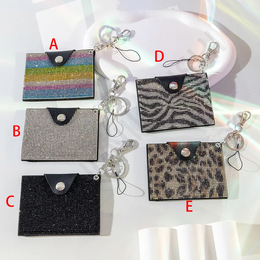 Unisex Zebra Stripe Leopard Pu Leather Open Card Holders