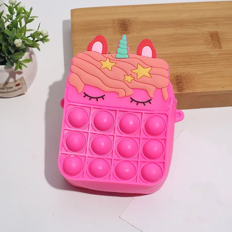New Children's Cartoon Silicone  Rodent Pioneer Crossbody Bag Children's Casual Shoulder Bag