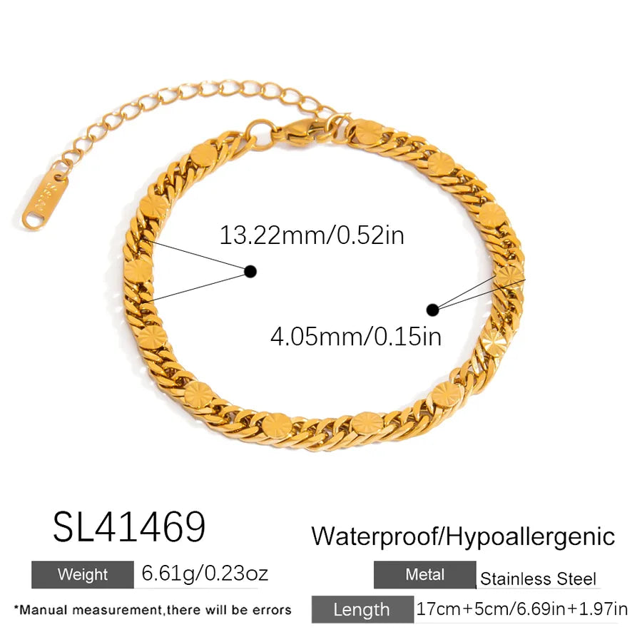 Elegant Glam Luxurious Infinity 304 Stainless Steel 18K Gold Plated Bracelets In Bulk