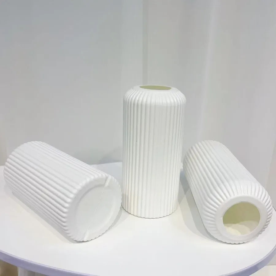 Simple Style Waves Plastic Vase Artificial Decorations