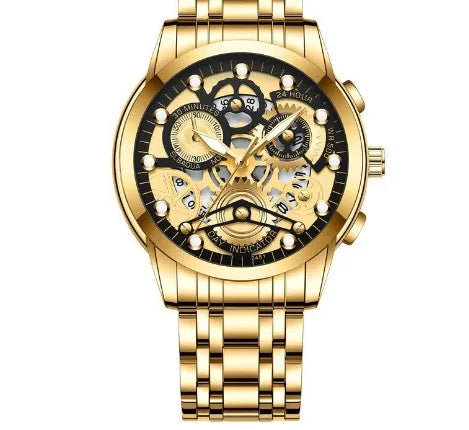 business round double side snaps quartz men's watches