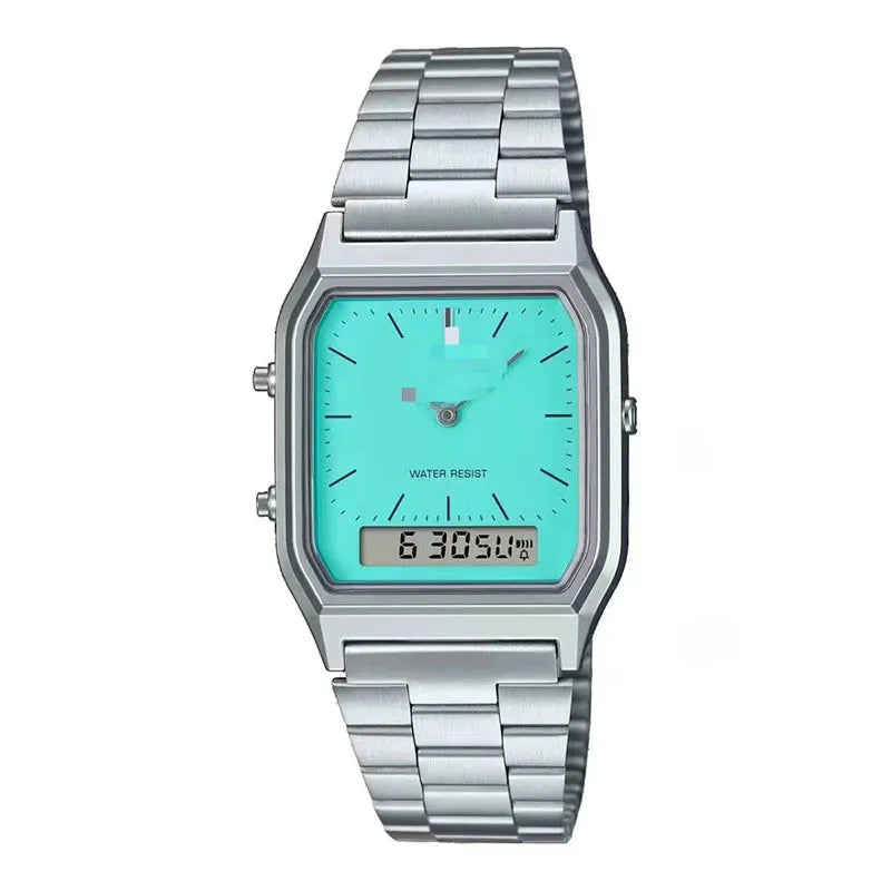 Non-woven AQ230W electronic watch classic retro steel belt small gold watch wholesale watch waterproof men's alloy