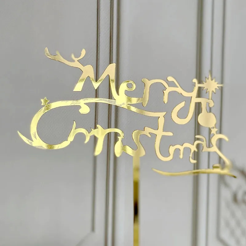 Christmas Letter Arylic Party Cake Decorating Supplies