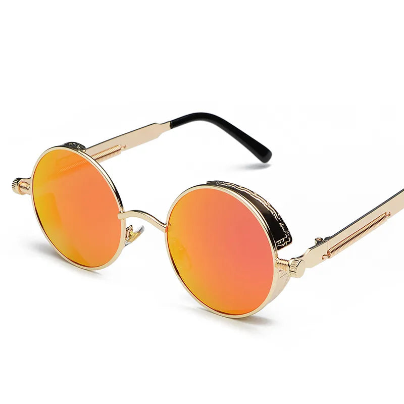 hip-hop punk streetwear round pc round frame full frame men's sunglasses