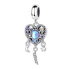 1 Piece 11 * 29mm 925 Sterling Silver Zircon Star Heart Shape Polished Pendant Jewelry Accessories