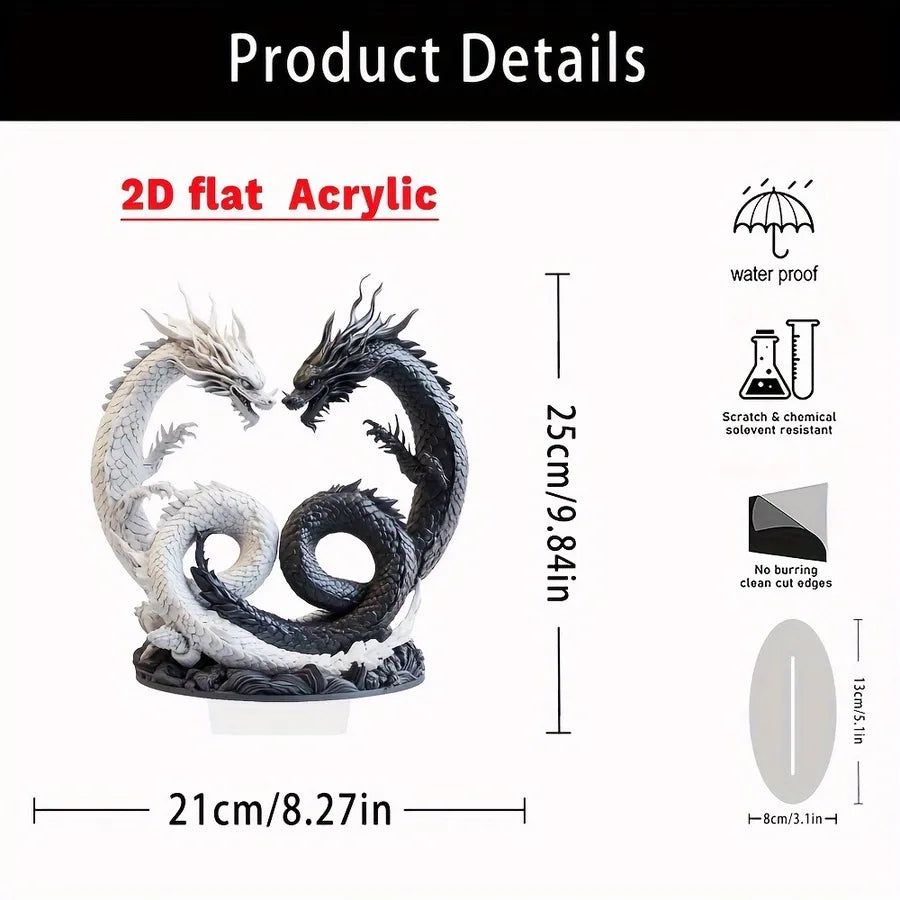 Sweet Dragon Arylic Ornaments Artificial Decorations