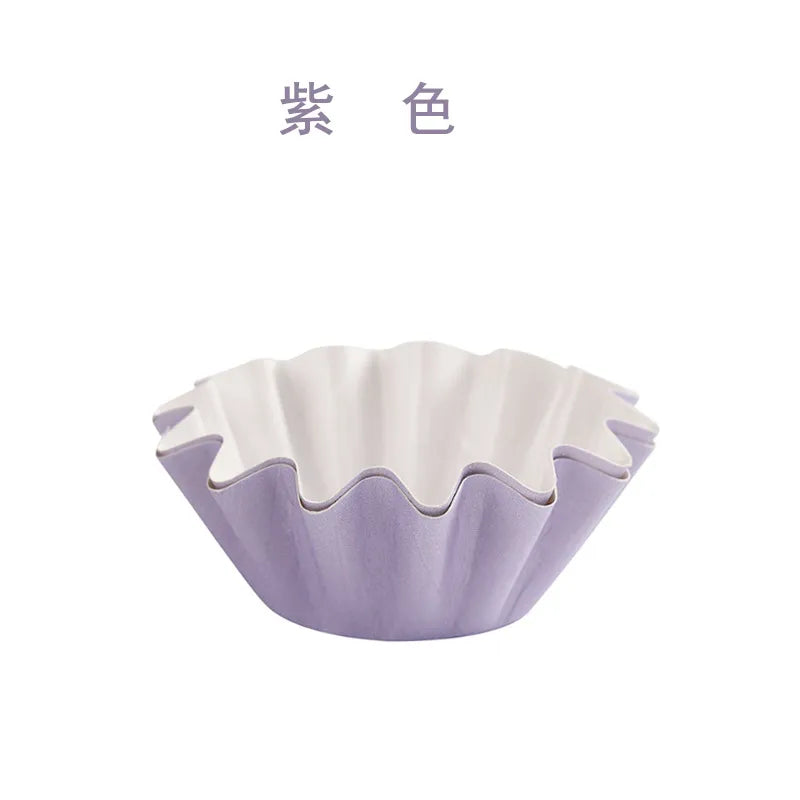 simple style solid color paper cake cups