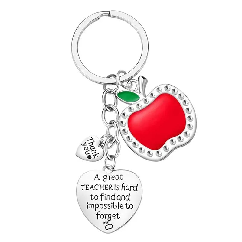 Fashion Letter Apple Metal Teachers' Day Unisex Bag Pendant Memorial Keychains