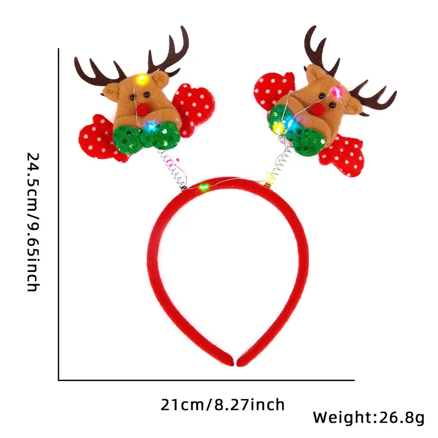Christmas Cartoon Style Cute Bow Knot Antlers Plastic Party Festival headband
