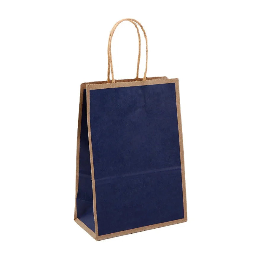 simple style solid color kraft paper daily gift bags 1 piece