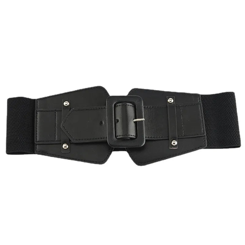 fashion solid color pu leather plastic women's corset belts 1 piece