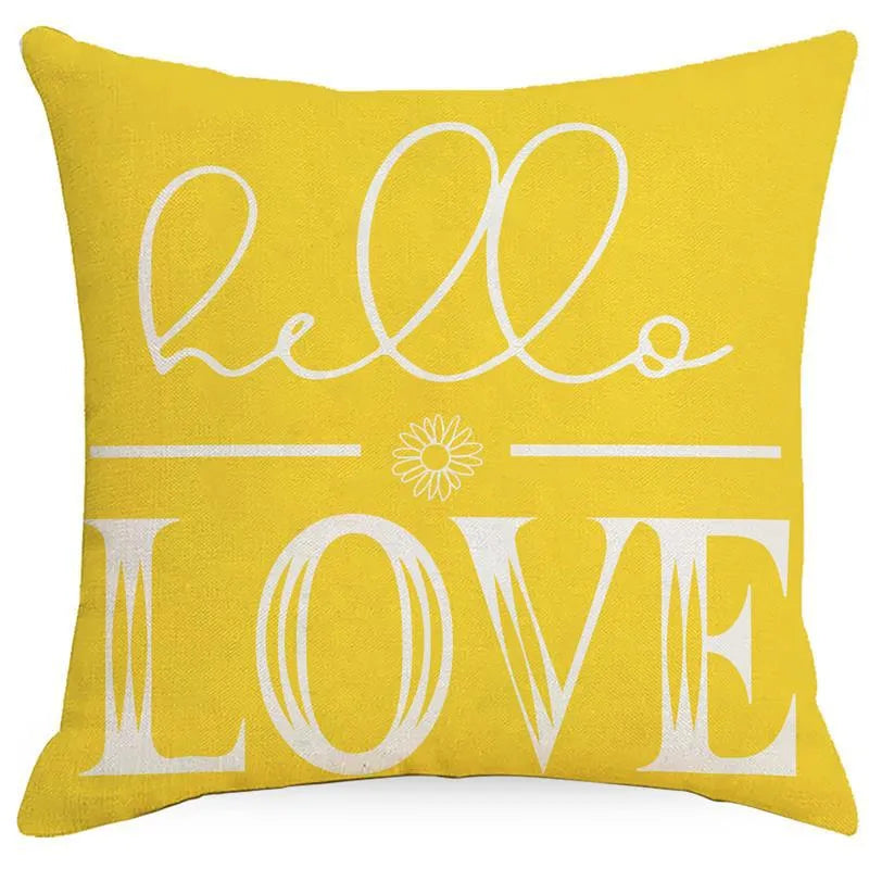 simple style classic style commute color block linen pillow cases
