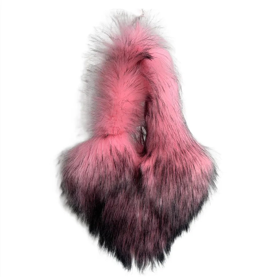 women's autumn&winter artificial wool solid color streetwear heart-shaped magnetic buckle handbag