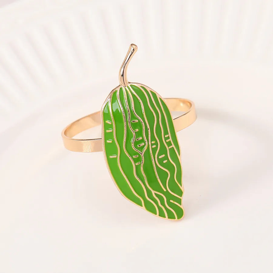 Cute Pastoral Corn Eggplant Vegetable Alloy Napkin ring 1 Piece