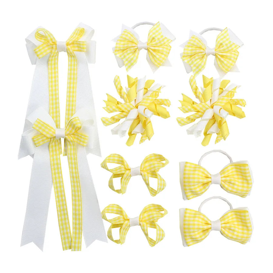 New Plaid Suit British Student Hair Accessories Plaid Bow Australian Student Curly Hair Clip Hair Tie