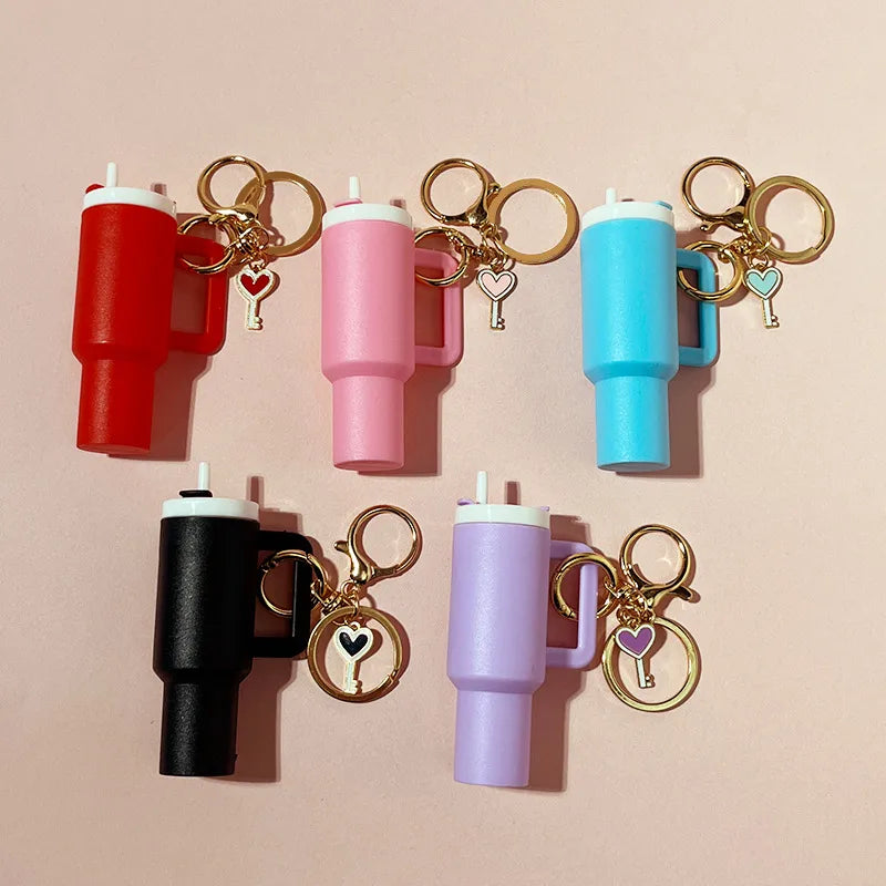 Classic Style Commute Cup Plastic Unisex Bag Pendant Keychain