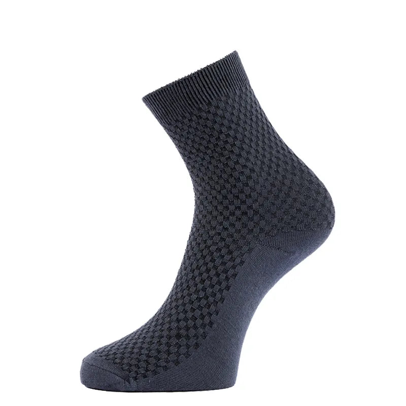 Socks black men's bamboo fiber men's socks socks short tube business casual spring and autumn