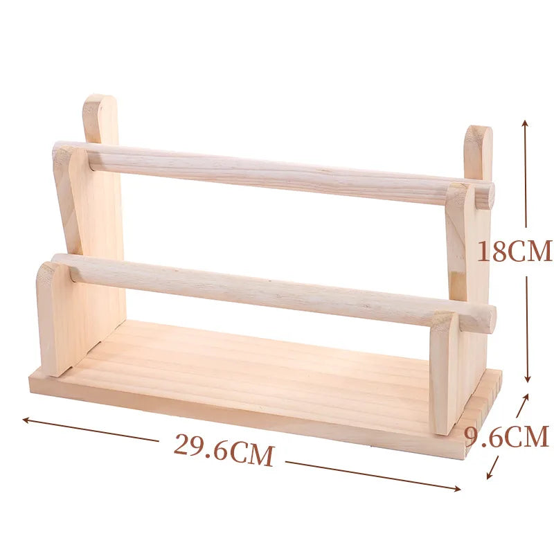 Solid Wood Bracelet Display Stand for Stall Buddha Beads Bracelet Stand Watch Jewelry Display Rack Hair Tie Storage