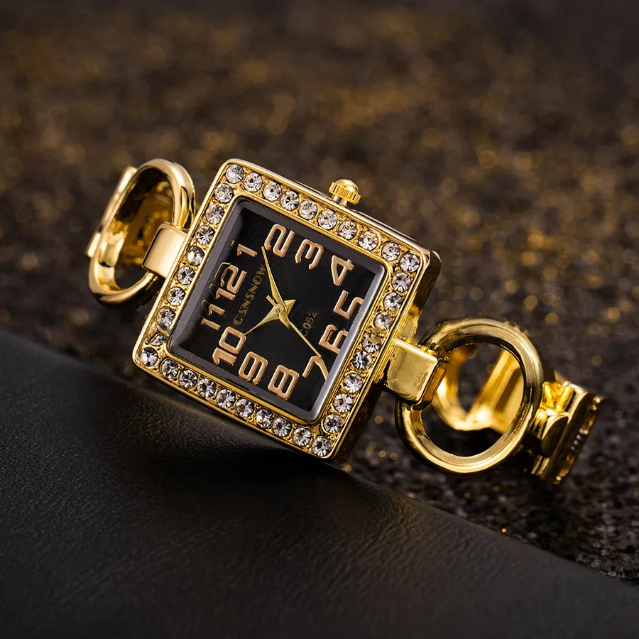 Vintage Style Classic Style Geometric One Piece Buckle Quartz Watch Women's Watches