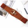 fashion solid color pu leather alloy women's leather belts