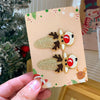Sweet Cute Christmas Butterfly Knot Hair Clip For Girls Children's Holiday Snowman Tree Hair Accessories Festive Headwear