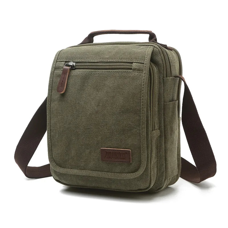 new canvas bag men's messenger bag Korean shoulder bag handbag multi-pocket ID bag a generation of hair