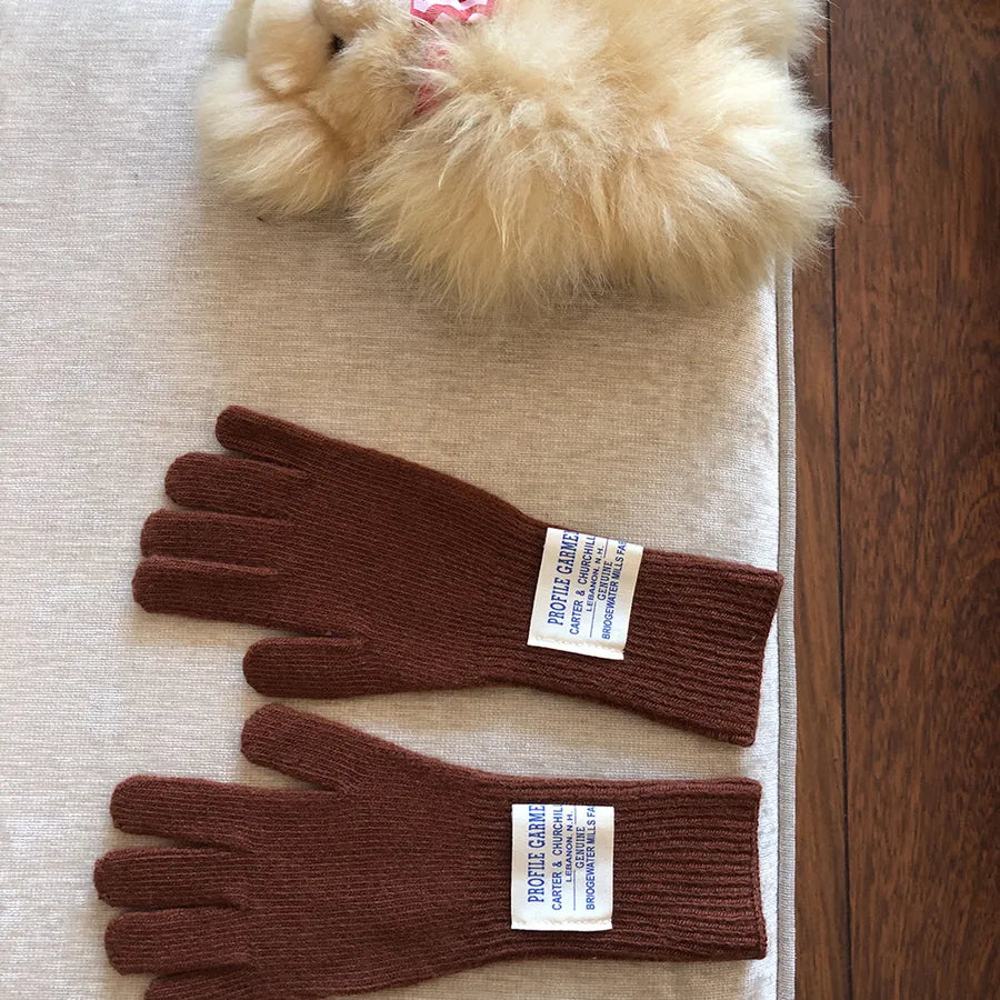 unisex basic solid color gloves 1 pair