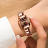 casual geometric single folding buckle quartz women's watches