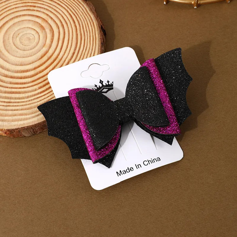Women's Hip-Hop Funny Halloween Pattern Bow Knot Alloy Hair Clip