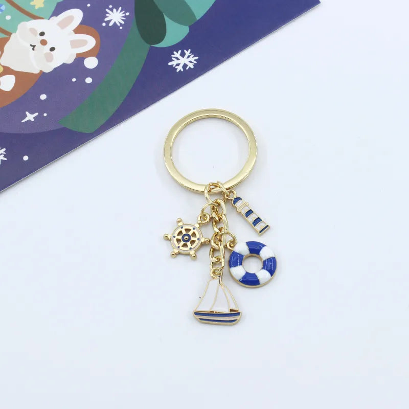 Simple Style Streetwear Ship Fish Metal Unisex Keychain