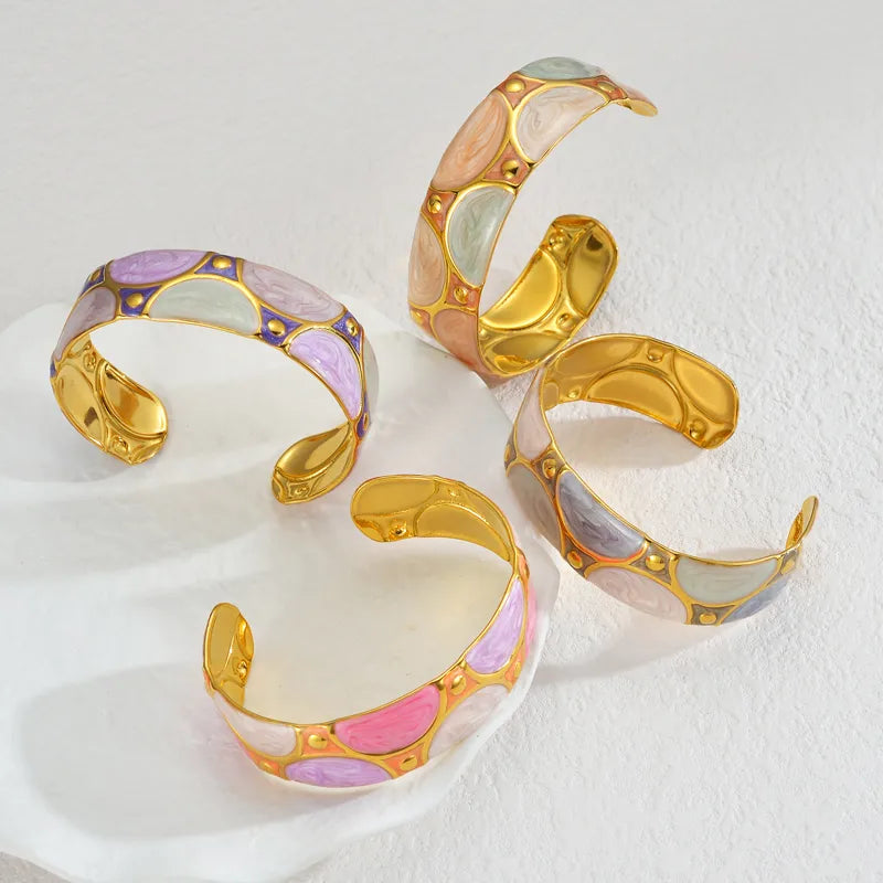 Princess Classical Artistic Geometric 304 Stainless Steel Bangle In Bulk