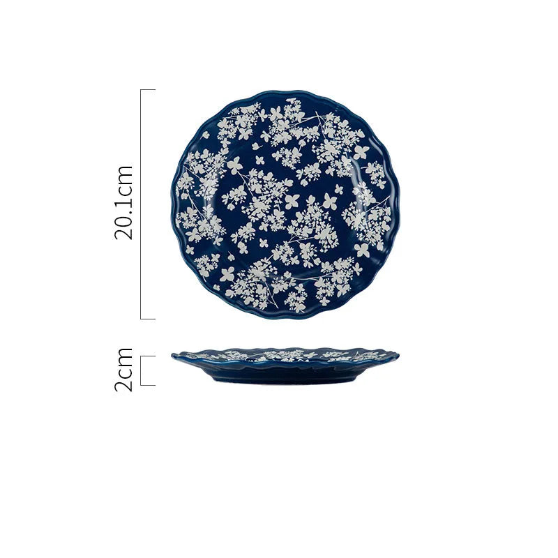 Chinoiserie Pastoral Flower ceramics Tableware 1 Piece
