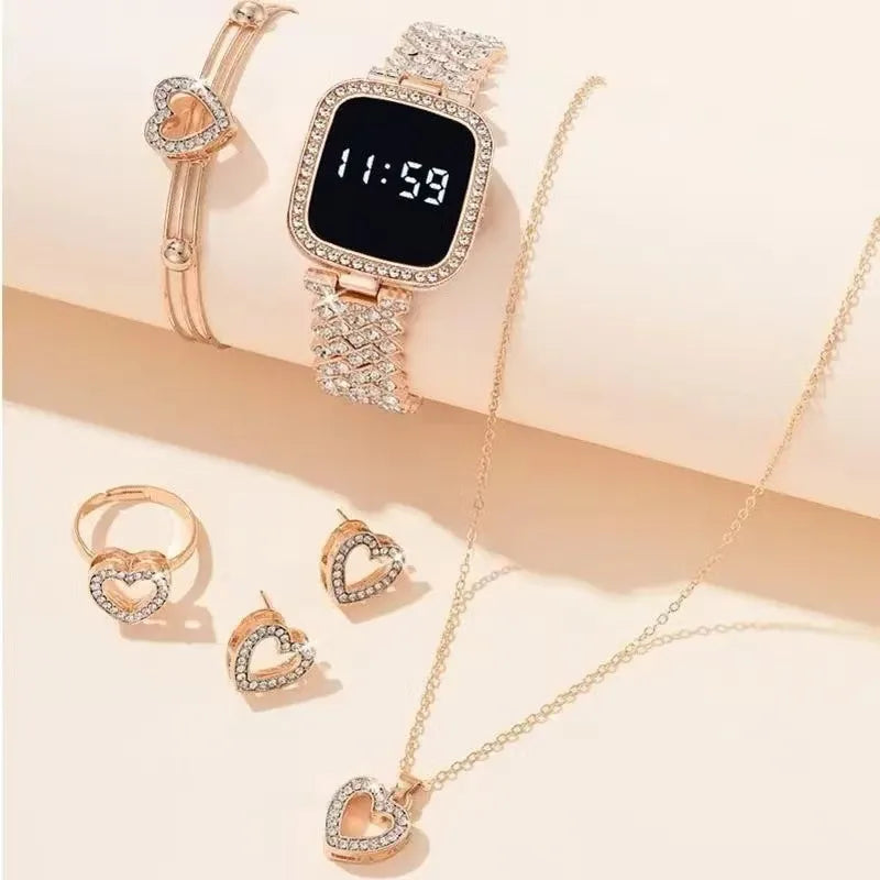 Casual Heart Shape Single Folding Buckle Quartz Watch Bracelets Women's Watches