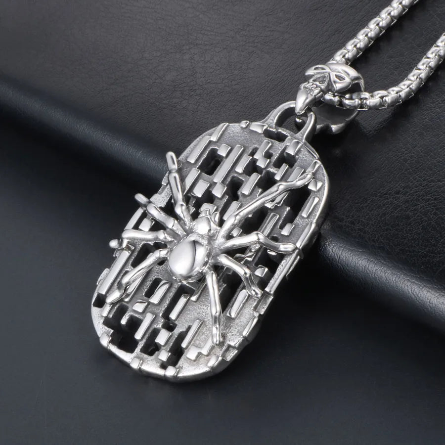 Casual Retro Animal Spider 304 Stainless Steel Polishing Halloween Men's Pendant Necklace