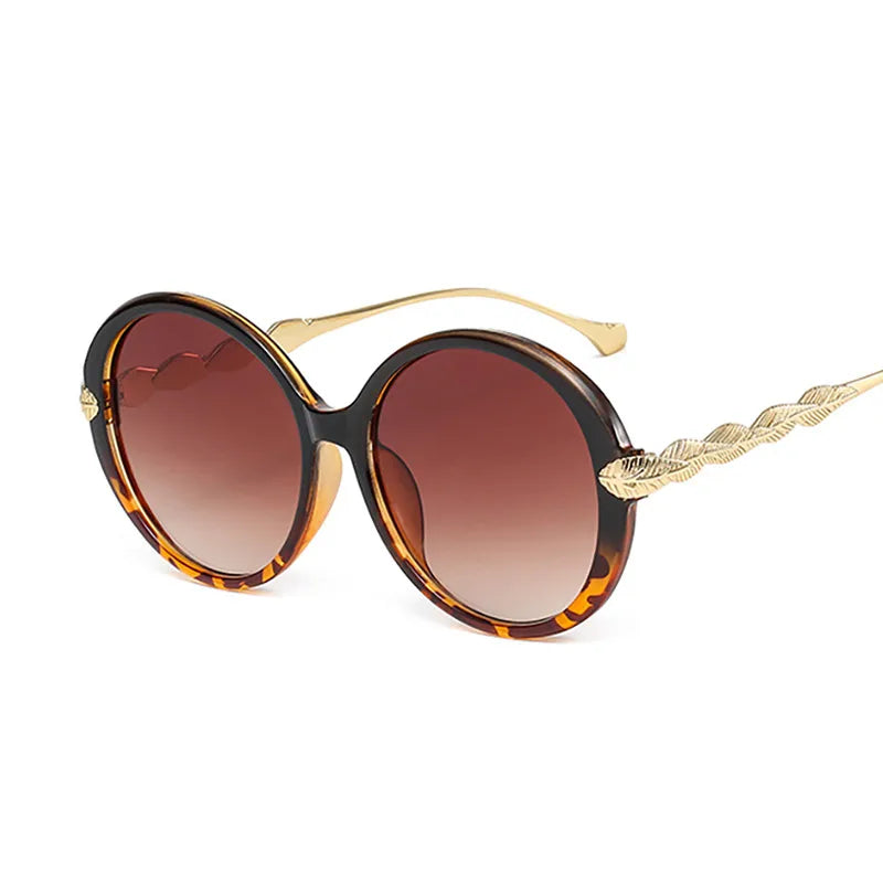 women's retro color block resin round frame full frame sunglasses