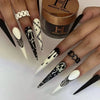 24 pcs/box Wholesale Wound Skeleton Long Pattern Nails Halloween Ghost Spider Web Press on Nail
