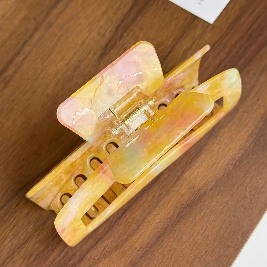 Large Size Hollow Arc Shaped Hair Claw Clip Design Sense Vinegar Acetate Universal Hair Accessories For Women Simple Style