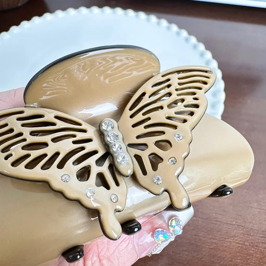 Dove Fashionable Acetate Butterfly Hair Clip Versatile Half Updo Shark Clamp Hair Accessories Women's Stylish Hair Decorations