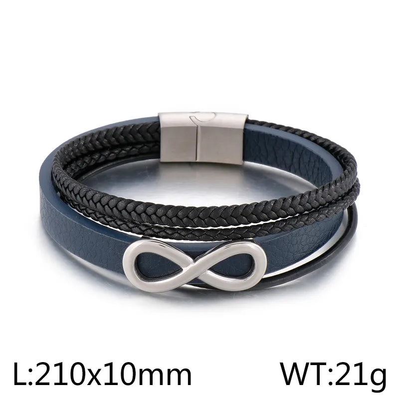 Retro Bow Knot Stainless Steel Handmade 18K Gold Plated Men'S Bracelets