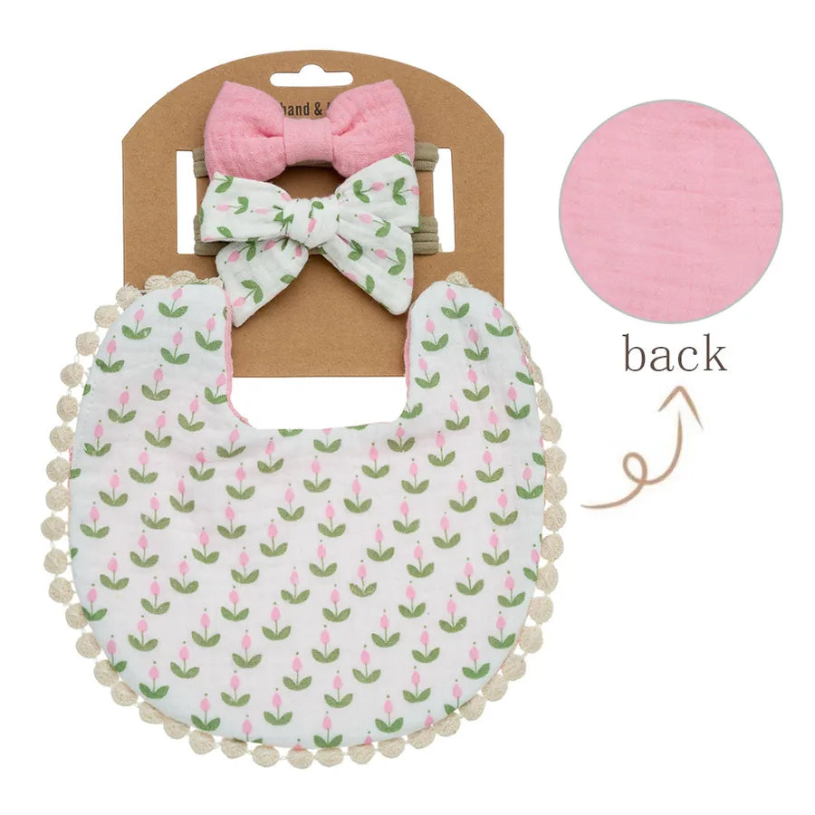 cute rainbow flower printing cotton baby accessories